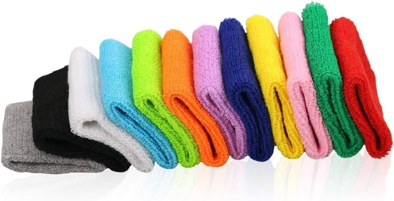 SOCOBIC Wrist Bands for Sweat 10 Pairs Wrist Sweatbands Sweat Absorbing Cotton Terry for Men & Women, Tennis Wristbands Wrist Sweat Bands Perfect for Tennis,Sport, Basketball,Gym,Running - Image 2
